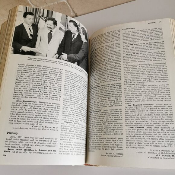 1974 Year Book Encyclopedia Vintage Birthday Gift Annual Recap Grolier Gen X - Picture 8 of 9